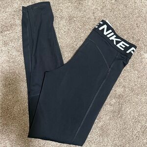 Nike Black Leggings with Logo Waistband size S